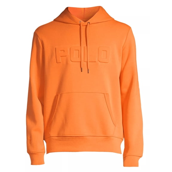 Polo Ralph Lauren Mens Logo-Embossed Double-Knit Hoodie XL May Orange - NWT $148