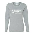 thumbnail image 2 of Wild Bobby Stronger than Cancer USA Flag Sleeve Breast Cancer Awareness Women Graphic Long Sleeve T-Shirt, Heather Grey, X-Large, 2 of 6