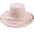 thumbnail image 2 of CoCopeaunts Women Bucket Hat Super Wide Brim Fold Bucket Cap Beach Wedding Solid Color Floppy Fisherman Hat with Chin Strap, 2 of 8