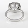 thumbnail image 5 of Art Deco Halo Diamond Engagement Ring, Solitaire With Accents Diamond Ring, 2.3 Ct Round Cut Simulated Diamond, 925 Sterling Silver, Proposal Ring For Girlfriend, 5 of 5