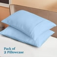 thumbnail image 4 of 800 Thread Count Egyptian Cotton 2-Piece Pillowcase Set with Envelope Closure, Standard Size (20" x 26") Light Blue Solid, 4 of 4