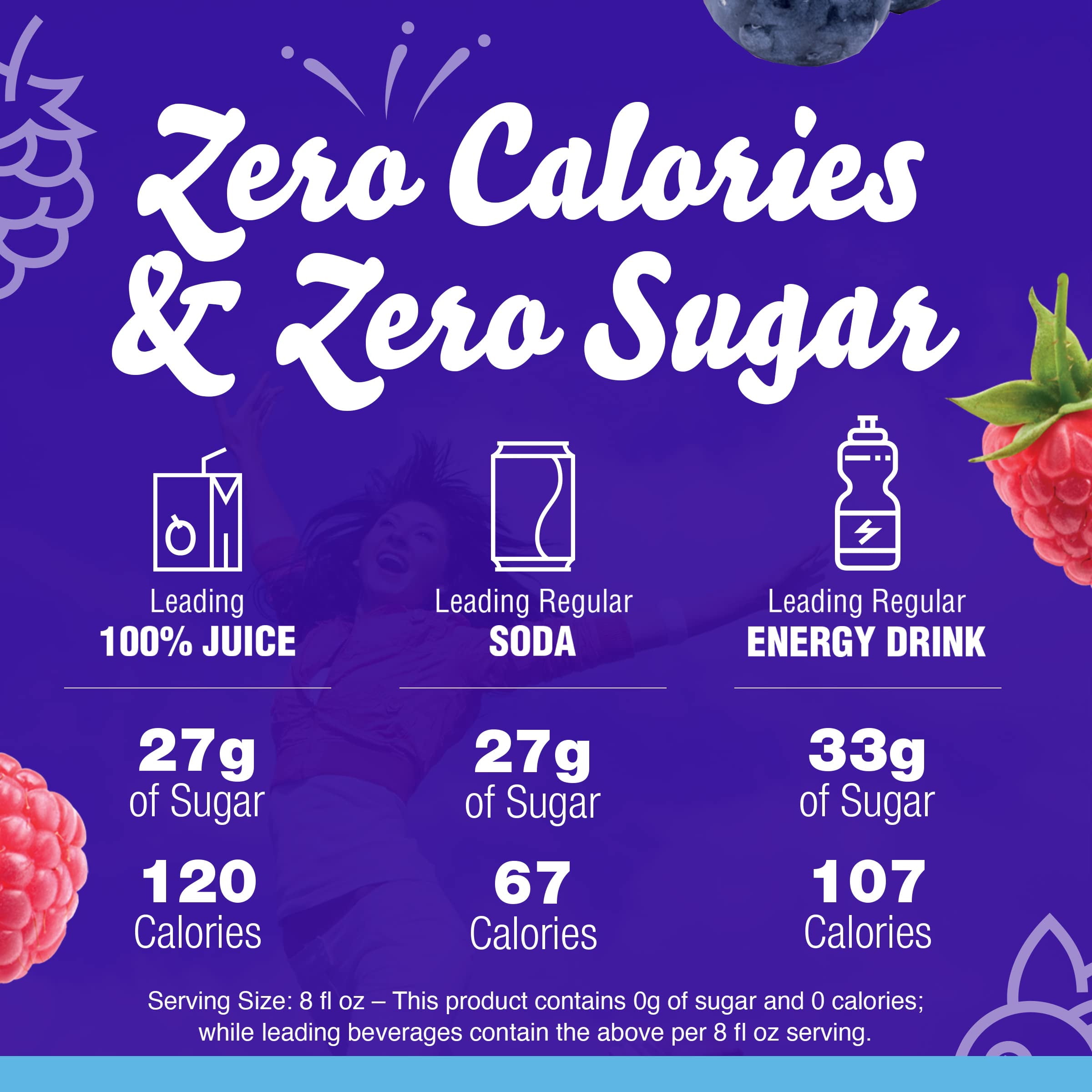 (12 pack) Crystal Light Liquid Blueberry Raspberry Naturally Flavored Drink Mix, 1.62 fl oz Bottle