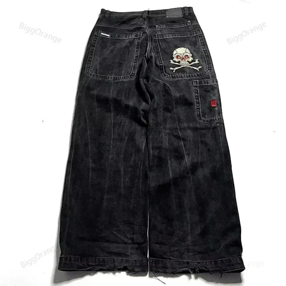 Y2K Street Casual baggy jeans Hip Hop Jnco Big Denim for Men and Women Pant Pocket Boxing Kangaroo Print Wash Wide Leg Jeans