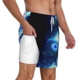 thumbnail image 2 of Kdxio Casino Print Men'S Swim Trunks With Compression Liner 7 Inch Inseam Quick Dry Swim Shorts, 2 of 7