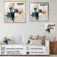 thumbnail image 4 of Designart "Beige Minimalist Collage VI" Abstract Collages Floater Framed Wall Art Living Room, 4 of 7