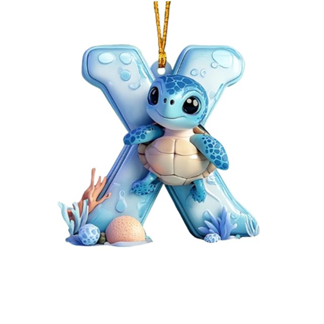 Sea Turtle Ornament Letter Turtle Shaped Cute Ornament Desk Shelf Gift