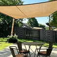 thumbnail image 6 of Thick Reinforced Beige Sun Shade Cloth, Sun Shade for Patio, Heavy Duty Reinforced Shade Fabric, Beige Outdoor Sun Shade, Balcony Garden UV Protection Cloth, Tear Resistant Sun Shade Mesh,Beige, 6 of 6