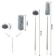 thumbnail image 3 of Plumero extensible de acero inoxidable con 2 cabezales de repuesto de microfibra y de cúpula | Limpiador de telarañas telescópico de 30 a 100 pulgadas | Resistente a rayones, lavable, para ventilador, 3 of 5