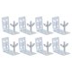 thumbnail image 1 of 8 soportes de cortina de hierro prácticos en forma de L, soportes laterales para el hogar, 1 of 6