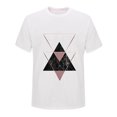 thumbnail image 4 of HomeGardon Womens Short Sleeve Shirts,Womens Tshirts,Women's Fashion Geometric Graphic Print Harajuku Female Round Neck Loose T-shirt,S-XXXL, 4 of 4