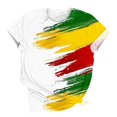 thumbnail image 4 of Loose Fit Tops for Women Casual Pullover Printed Short Sleeved Round Neck Top, Polyester, 4 of 5