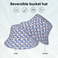 thumbnail image 2 of Bingfone white Skull blue daisy Bucket Hat for Men Women,Packable Reversible Printed Sun Hats,Fisherman Outdoor Travel Hiking Beach Caps, 2 of 7