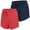 Navy / Coral, variant on Girl's Butterfly Short's 2 Pack Girls Athletic Short Basketball Soccer Flowy Active Shorts for Girls Charcoal/White