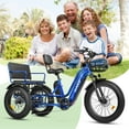 thumbnail image 2 of Zycle Z700 Electric Trike for Adults, 750W Rear Motor Electric Trike with Passenger Seat, 20AH 48V, 2 Seater Electric Tricycle, Parking Brake, Differential, 2 of 16