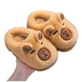 thumbnail image 5 of Floleo Kids' Cute Bear Fleece Slippers Toddlers Warm Lined House Shoes Boys Girls Non-Slip Indoor Slippers Cozy Fall Winter Home Footwear(Brown,2.5-3 Years), 5 of 9