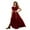 Wine, variant on AWZXDE Bohemia Carnival Girls Dress Sleeveless Ruffle Lace Long Skirt Kids Dress Spring Summer Solid Color Formal Wear Wedding Show Piano Play Outfit For Big Kids Breathable