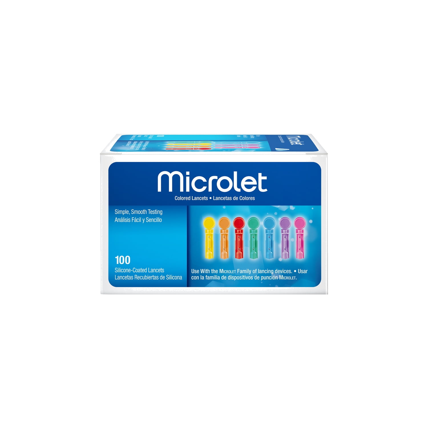 Microlet Lancets 100 Count Silicone-Coated Sterile Needles