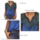 thumbnail image 4 of Top de verano para mujer,Jersey con cuello de botones de verano para mujer Top de manga corta para mujer hecho a medida para la perfección, 4 of 5