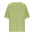 thumbnail image 7 of Oversized Tshirts for Women Summer Casual Tee Crewneck Rolled Short Sleeve T Shirt Loose Workout Tops Plus Size (X-Large, Green), 7 of 7