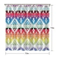 thumbnail image 5 of Bohemian Rustic Shower Curtain 72x72 Inches Tribal Pattern Polyester Fabric Vintage Style Earth Tone Bathroom Decor, 5 of 5