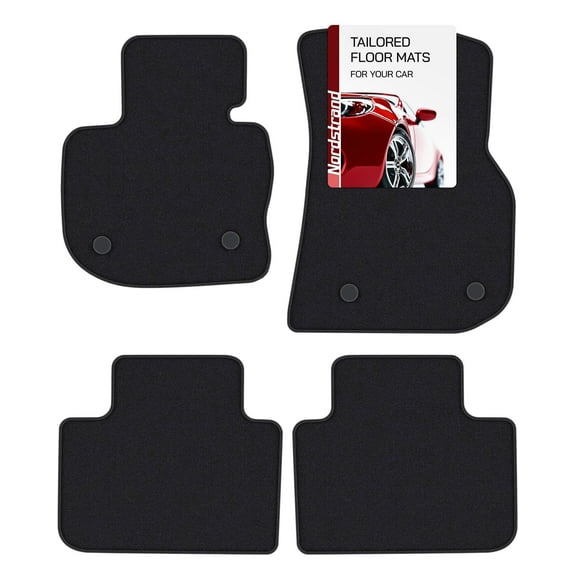 Floor Mats for BMW X3 2018-2024 & BMW X4 2019-2024 - Custom 3D Fit 20i 30i M40i 30e M - 1st & 2nd Row - Anti-Slip Backing - 34oz Heavy Duty Carpet Mat - Set of 4 All Weather Car Liner Floormats