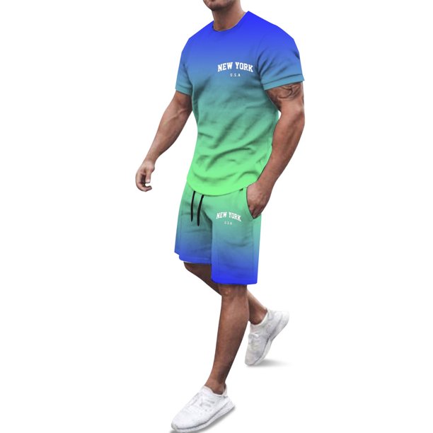 Playeras Estampadas Para Hombre, Camiseta Holgada Con Estampado De Letras De Ciudad Para Hombre, Conjunto De Ropa Deportiva De Verano, Ropa Deportiva Informal