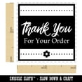 thumbnail image 2 of Thank You For Your Order Formal with Flower Self-Inking Rubber Stamp Ink Stamper - Blue Ink - Small 1 Inch, 2 of 7