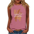 thumbnail image 2 of LEBONYARD Blouses for Women Clearance $5,Women's Casual Independence Day Sleeveless Round Neck Top Pink XXL, 2 of 4