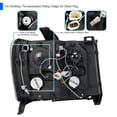thumbnail image 4 of Spec-D Tuning 2LHP-SIE07G-TM 2007-2013 GMC Sierra Projector Headlight - Glossy Black, 4 of 5