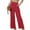 Red, variant on Azrian Womens Plus Size Pants,Fashion Women's Casual Elastic Waist Pocket Solid Color Trousers Long Pants