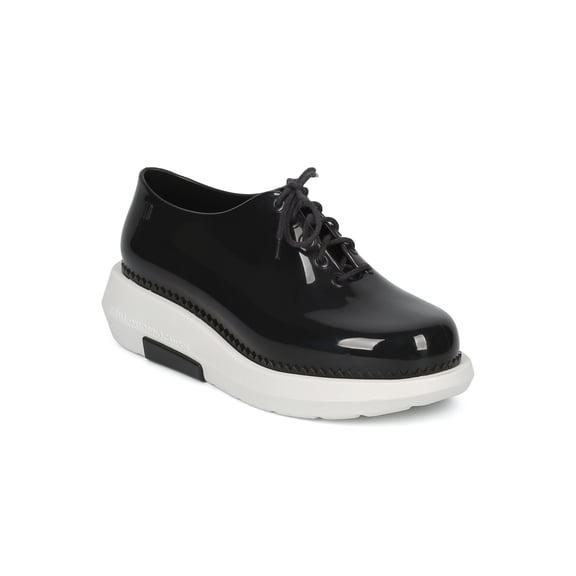 New Women Melissa And Vitorino Campos Grunge PVC Lace Up Platform Oxford