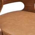 thumbnail image 3 of Dycanpo 26" Counter Height Bar Stool, Swivel Hollow Back Stool for Kitchen Island, Walnut Brown, 3 of 6