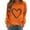 Orange(New), variant on PNTUTB Women's Valentines Crewneck Pullover Shirts Long Sleeve Love Heart Loose Sweatshirts Graphic Lover Gift