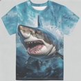 thumbnail image 2 of Boys Short Sleeve T-Shirts Kids Summer Crewneck Tops Teen Shirts Back To School Fashion Clothes, 2 of 3