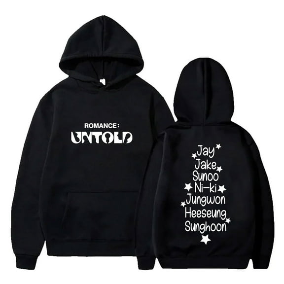 Kpop ENHYPEN Romance Untold Merch Hoodies Cosplay Unisex Fashion Streetwear Hooded Sweatshirts