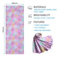 thumbnail image 2 of Pink Butterfly Pattern Hot Yoga Mat Towel Non Slip for Hot Yoga - Quick-Drying Yoga Mat Cover with 4 Corner Pockets with Travel Bag - Hot Yoga Towel Non Slip 74"x26", 2 of 6
