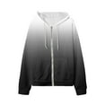 thumbnail image 4 of Sweatshirt for Women Winter Loose Fit Hooded Long Sleeve Bubble One Shoulder Drawstring Solid Color Hoodie Polyester Hoodies Sweatshirts(Black,XL), 4 of 4