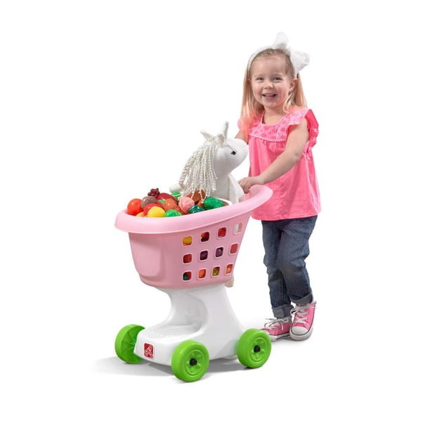 Carrito de compras Step2 Little Helper's para niños de 2 años o más, color rosa