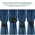 thumbnail image 4 of Magnetic Curtain Tiebacks 4Pack, 16 inch Curtain Tiebacks Hooks Black Enhance Magnetic Attraction No Drill Hole & Hooks Window Decorative, 4 of 5