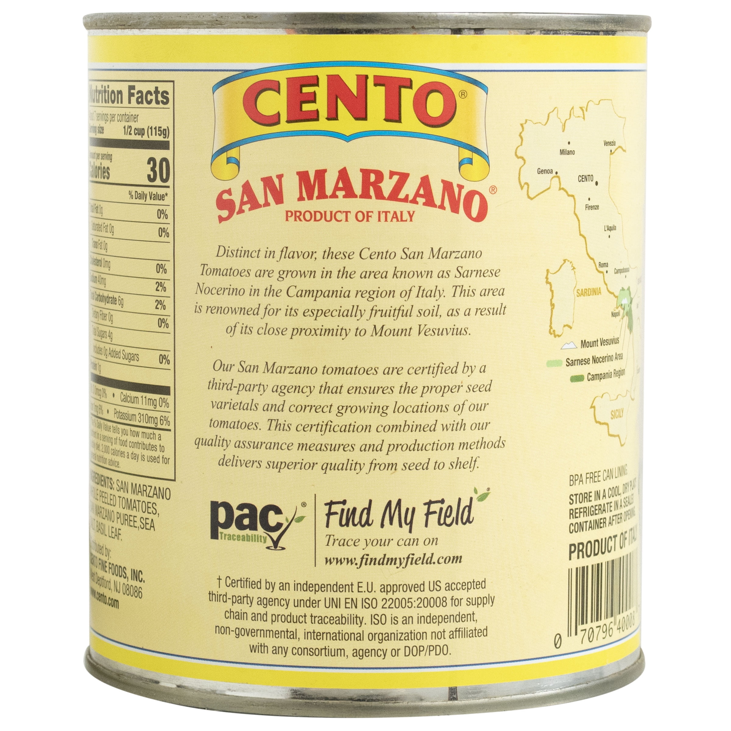 Cento San Marzano Peeled Tomatoes, 28 oz