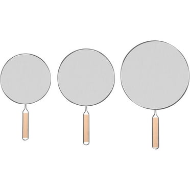3 Piece Splatter Screen Set, Fine Mesh Stainless-Steel Grease Splatter Guard for Pots, Pans, and Skillets