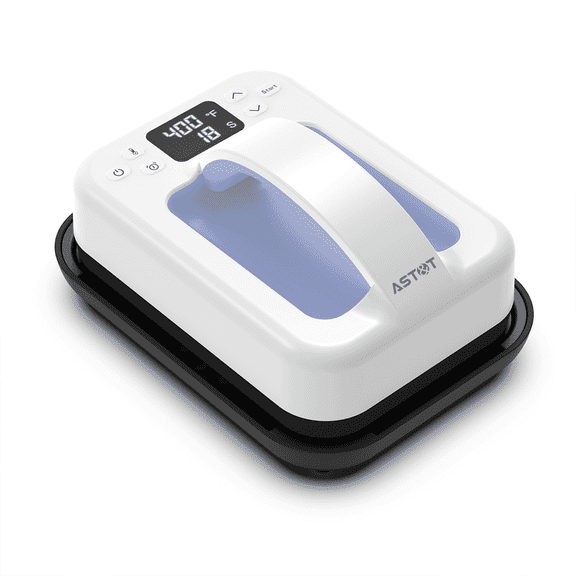 AST&T Heat Press Machine 7"x4.8" Lavender Purple, Portable Digital Easy Press for DIY T-Shirts, HTV Vinyl & Sublimation
