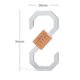 thumbnail image 5 of Gancho de acero inoxidable Xeyise para acampar, en forma de S, bidireccional, figura 9, de metal resistente, ligero, portátil, para exteriores, escalada, senderismo, mochilero, hebilla de suspensión, 5 of 7