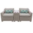 thumbnail image 1 of Ensemble de Meubles de Patio en Osier d'Extérieur 3 Pcs Beige, 1 of 2