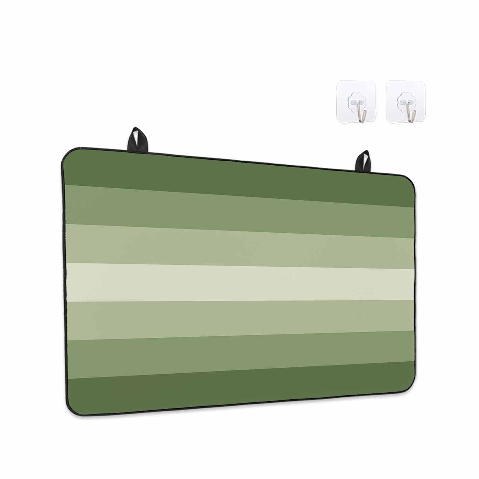 Sage Green Ombre Stove Top Cover for Electric Stove, Heat-proof & Non Slip Glass Top Stove Cover Protector, Sage Green Gradient Woods Farmhouse Kitchen Flat Cooktop Rubber Mat 28.5x20.5 Inches