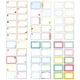 thumbnail image 1 of Paquete de 124 Uds.Etiqueta de papelería Etiqueta blanca Etiqueta de nombre de escritura Etiqueta adhesiva en blanco Etiqueta de papelería infantil, 1 of 5