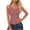 #496-Pink, variant on Roncen V Neck Racer Back Tank Top for Women Padded Ribbed Long Tank Fitted Basic Cami Tops