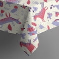 thumbnail image 5 of Cartoon Unicorn Butterfly Flower Pattern Square Tablecloth,Waterproof Square Table Cover,Wipeable Spillproof Washable Table Cover for Home Kitchen Party Decor 42"X42"(107x107cm), 5 of 6