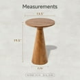 thumbnail image 2 of SSyao Small Pedestal End Table Round Farmhouse Martini Table Wood Plant Stand Rustic Drink Table for Small Space Living Room, Walnut, 2 of 8