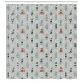 thumbnail image 3 of Ambesonne Christmas Shower Curtain, Xmas Season Snowflakes, 69"Wx84"L, Sea Green Pale Grey, 3 of 3